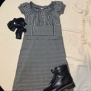Black and white checked gingham Dynamite dress with retro tag, size 1 mi…